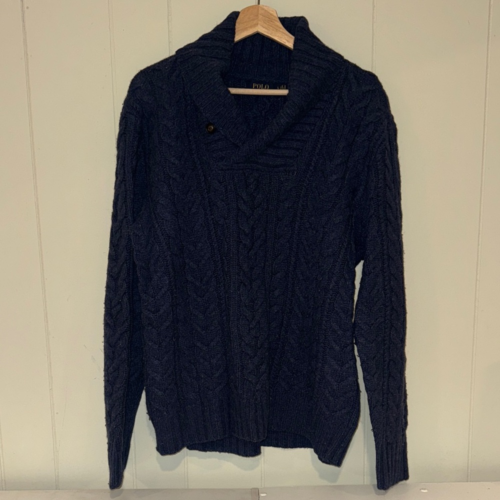 Polo Ralph Lauren Navy Cable Knit Sweater